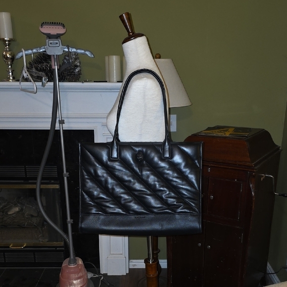 NWOT Kurt Geiger Quilted Black Leather Large Tote Bag - Picture 6 of 6